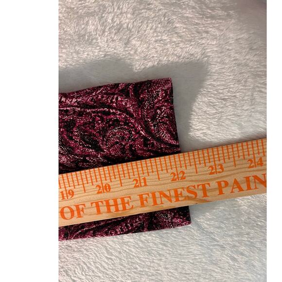 Talbots Women’s Large Cowl Neck Top Pink Black Paisley Velvet Burnout Size Large - Picture 9 of 9